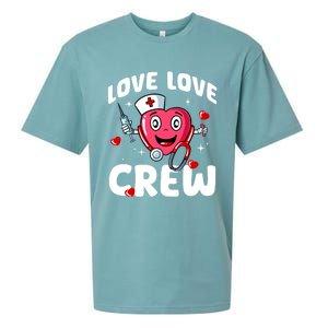 Love Love Crew Valentines Day Cute Nurse Rn Nursing Students Gift Sueded Cloud Jersey T-Shirt