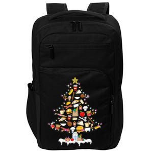 Lunch Lady Christmas Tree Merry Christmas Cafeteria Crew Impact Tech Backpack