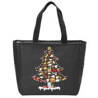 Lunch Lady Christmas Tree Merry Christmas Cafeteria Crew Zip Tote Bag