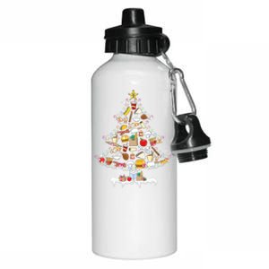 Lunch Lady Christmas Tree Merry Christmas Cafeteria Crew Aluminum Water Bottle