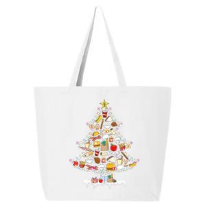 Lunch Lady Christmas Tree Merry Christmas Cafeteria Crew 25L Jumbo Tote