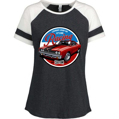 Legendary Luxury Car Enza Ladies Jersey Colorblock Tee