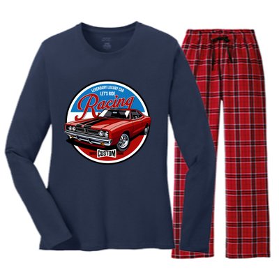 Legendary Luxury Car Women's Long Sleeve Flannel Pajama Set 