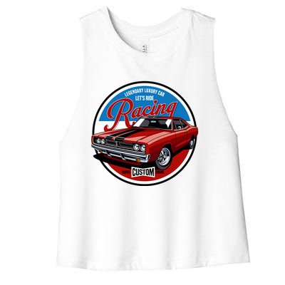 Legendary Luxury Car Women's Racerback Cropped Tank