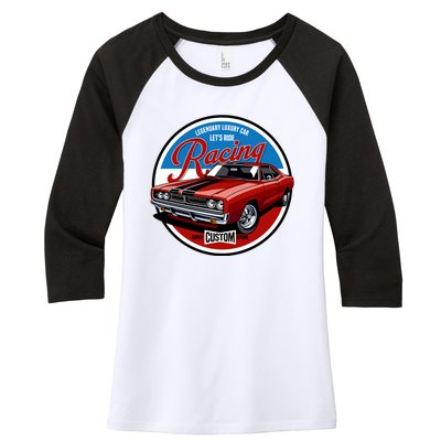 Legendary Luxury Car Women's Tri-Blend 3/4-Sleeve Raglan Shirt