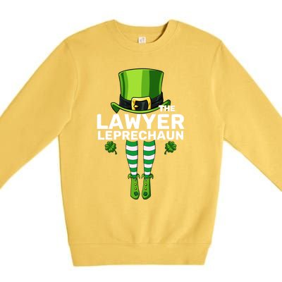 Lawyer Leprechaun Costume Gift Matching Family Gift Premium Crewneck Sweatshirt