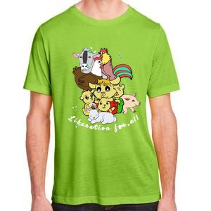 Liberation Ll Cute Farm Animals Vegan Vegetarian Love Gift Adult ChromaSoft Performance T-Shirt