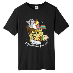 Liberation Ll Cute Farm Animals Vegan Vegetarian Love Gift Tall Fusion ChromaSoft Performance T-Shirt