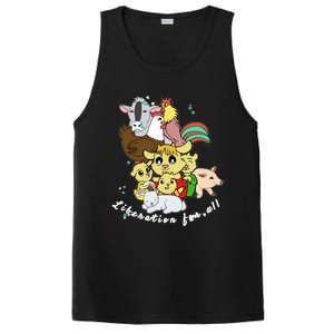 Liberation Ll Cute Farm Animals Vegan Vegetarian Love Gift PosiCharge Competitor Tank