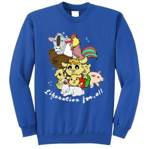 Liberation Ll Cute Farm Animals Vegan Vegetarian Love Gift Sweatshirt