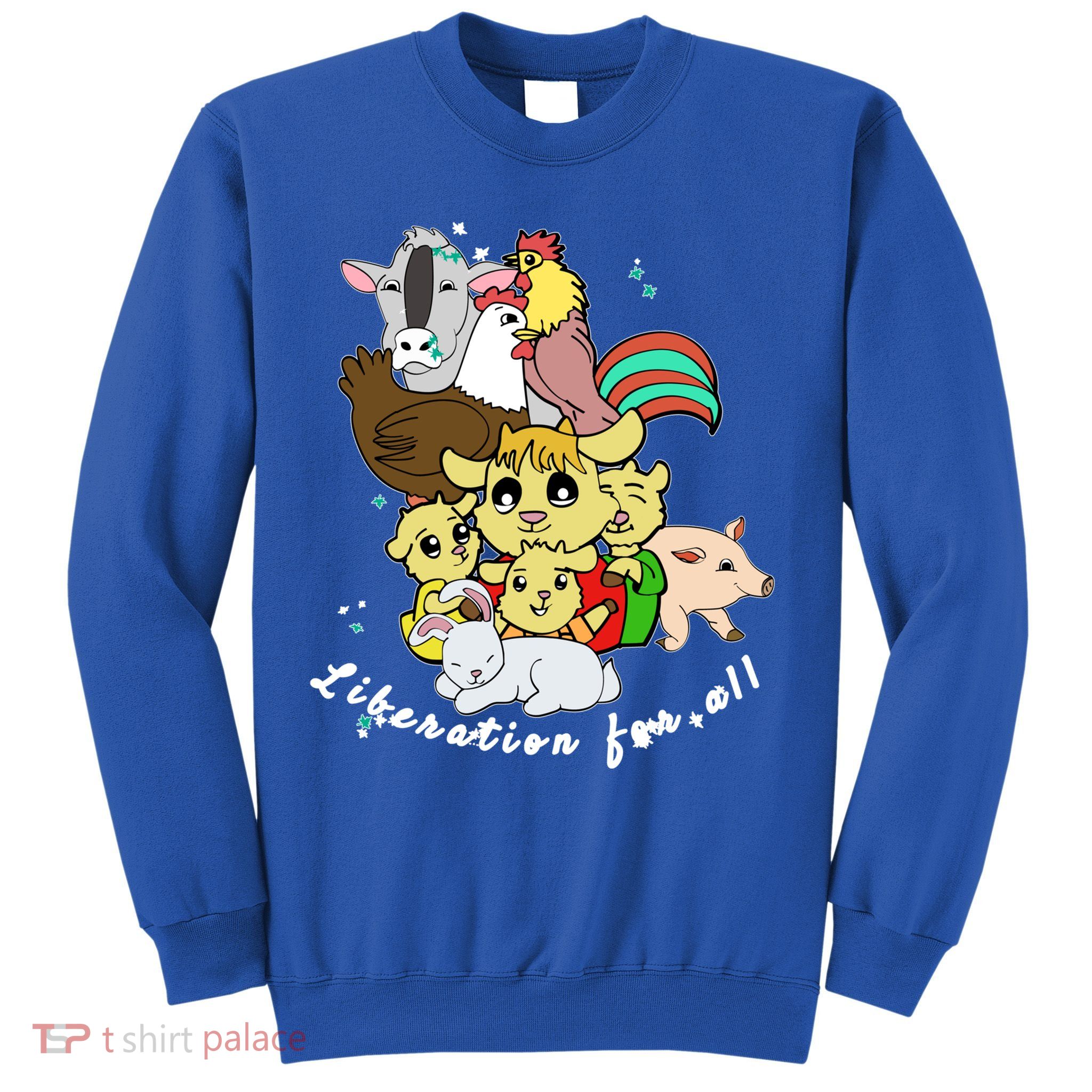 Liberation Ll Cute Farm Animals Vegan Vegetarian Love Gift Sweatshirt