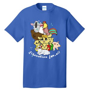 Liberation Ll Cute Farm Animals Vegan Vegetarian Love Gift Tall T-Shirt