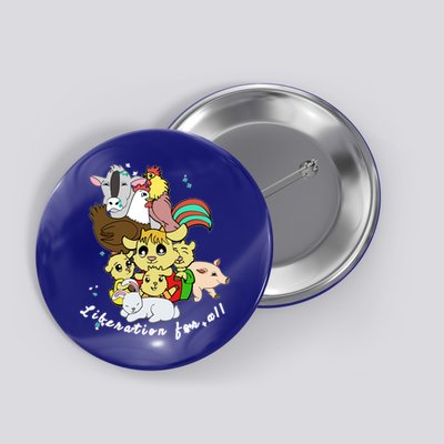 Liberation Ll Cute Farm Animals Vegan Vegetarian Love Gift Button