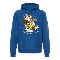 Liberation Ll Cute Farm Animals Vegan Vegetarian Love Gift Premium Hoodie