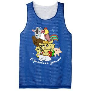 Liberation Ll Cute Farm Animals Vegan Vegetarian Love Gift Mesh Reversible Basketball Jersey Tank