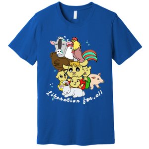 Liberation Ll Cute Farm Animals Vegan Vegetarian Love Gift Premium T-Shirt