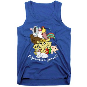 Liberation Ll Cute Farm Animals Vegan Vegetarian Love Gift Tank Top