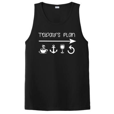 Lake Lovers Coffee Lake Wine Repeat Day Ing On The Lake Funny Gift PosiCharge Competitor Tank