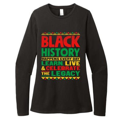 Learn Live Celebrate Legacy Proud Black History Month Gift Womens CVC Long Sleeve Shirt