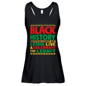 Learn Live Celebrate Legacy Proud Black History Month Gift Ladies Essential Flowy Tank