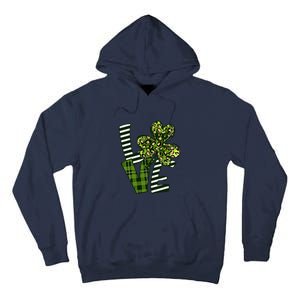 Love Lucky Clover Saint Patricks Day Irish St Patty Shamrock Tall Hoodie