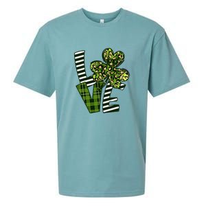 Love Lucky Clover Saint Patricks Day Irish St Patty Shamrock Sueded Cloud Jersey T-Shirt