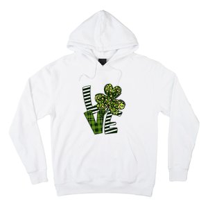 Love Lucky Clover Saint Patricks Day Irish St Patty Shamrock Hoodie