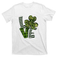 Love Lucky Clover Saint Patricks Day Irish St Patty Shamrock T-Shirt