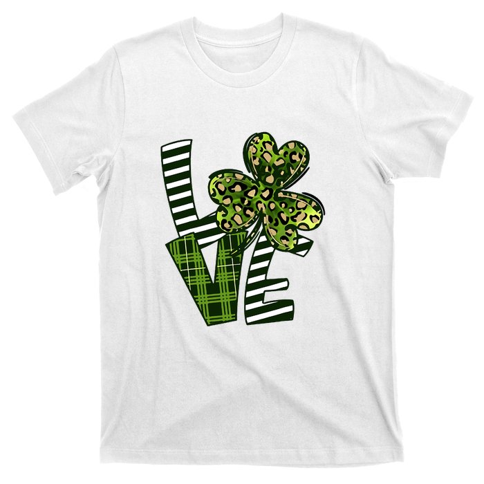 Love Lucky Clover Saint Patricks Day Irish St Patty Shamrock T-Shirt