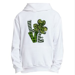 Love Lucky Clover Saint Patricks Day Irish St Patty Shamrock Urban Pullover Hoodie