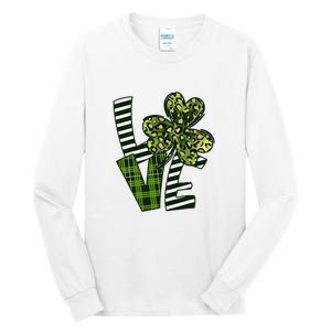 Love Lucky Clover Saint Patricks Day Irish St Patty Shamrock Tall Long Sleeve T-Shirt