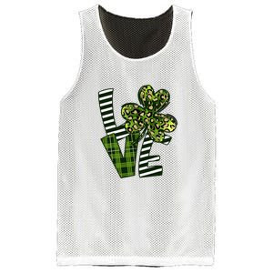 Love Lucky Clover Saint Patricks Day Irish St Patty Shamrock Mesh Reversible Basketball Jersey Tank