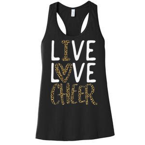 Live Love Cheer Cheerleading Wo Cheer Women's Racerback Tank