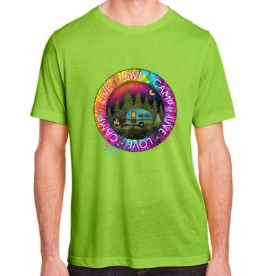 Live Love Camp Life Camping Trip Camping Outfit Happy Camper Gift Adult ChromaSoft Performance T-Shirt