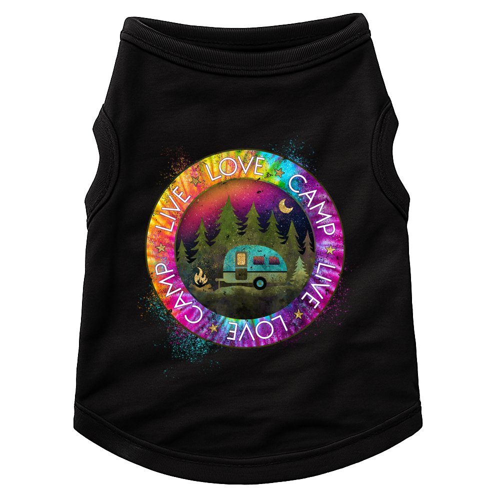 Live Love Camp Life Camping Trip Camping Outfit Happy Camper Gift Doggie Tank