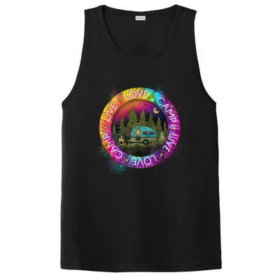 Live Love Camp Life Camping Trip Camping Outfit Happy Camper Gift PosiCharge Competitor Tank