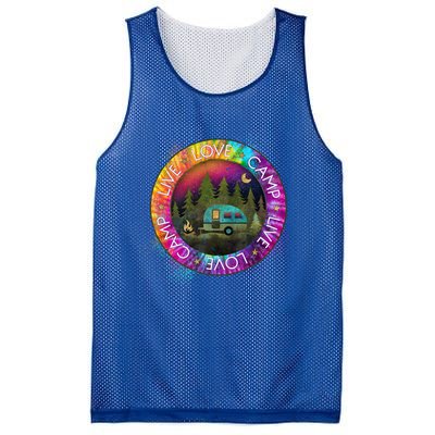 Live Love Camp Life Camping Trip Camping Outfit Happy Camper Gift Mesh Reversible Basketball Jersey Tank