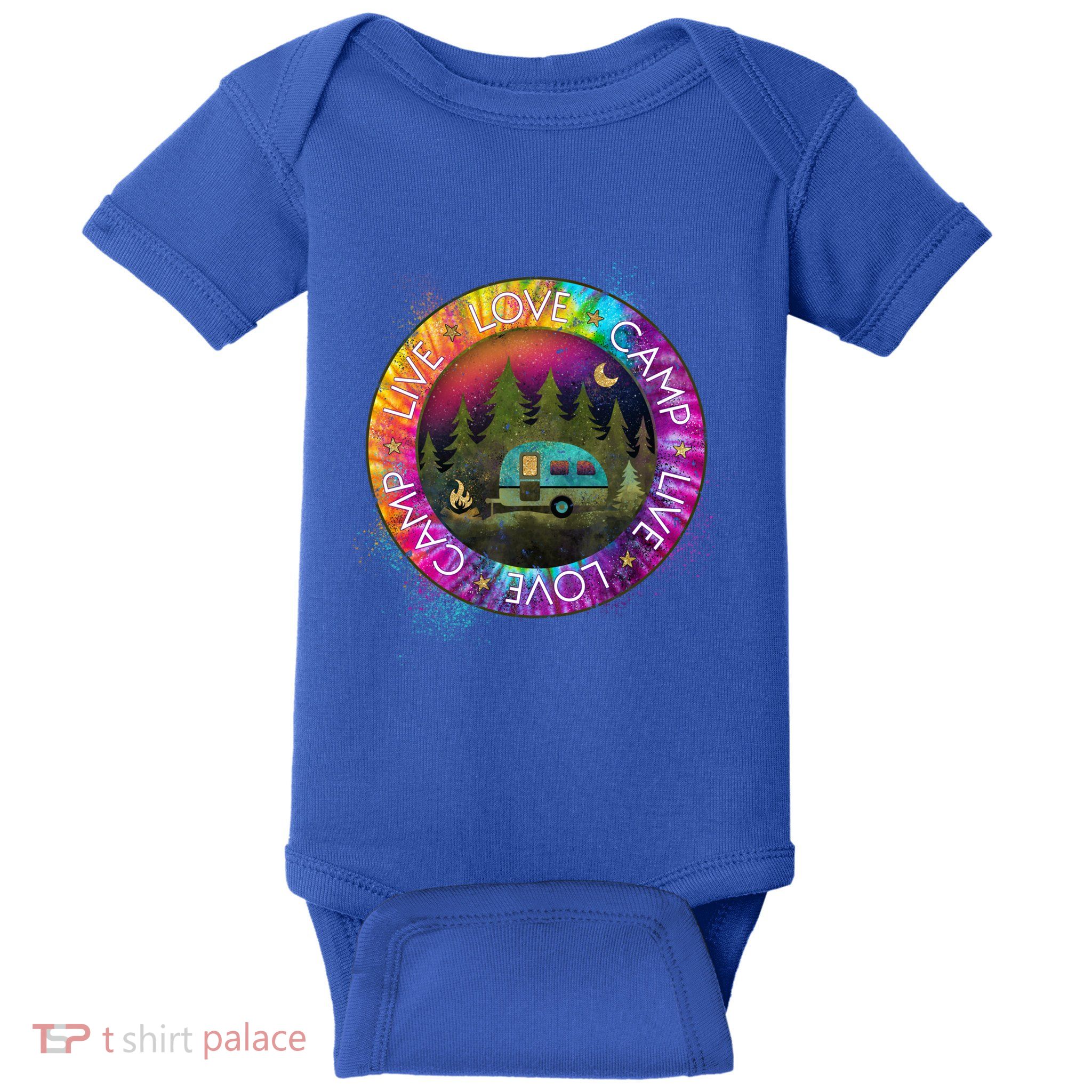 Live Love Camp Life Camping Trip Camping Outfit Happy Camper Gift Baby Bodysuit