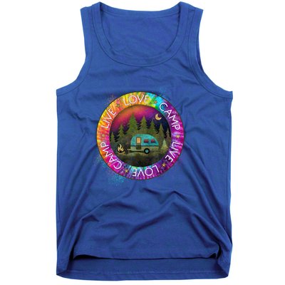 Live Love Camp Life Camping Trip Camping Outfit Happy Camper Gift Tank Top