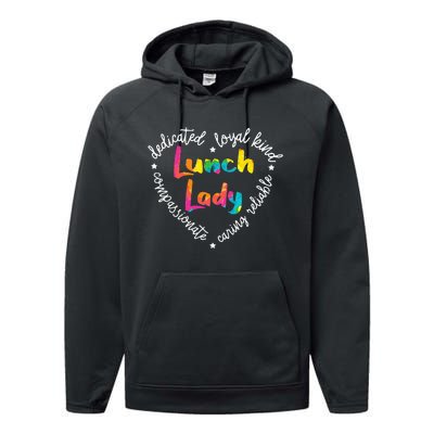 Lunch Lady Cafeteria Worker Dinner Lady Cook Job Profession Performance Fleece Hoodie