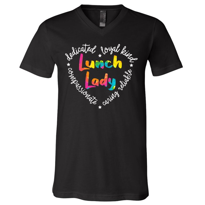 Lunch Lady Cafeteria Worker Dinner Lady Cook Job Profession V-Neck T-Shirt