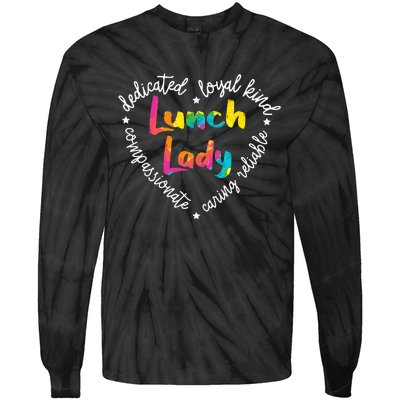 Lunch Lady Cafeteria Worker Dinner Lady Cook Job Profession Tie-Dye Long Sleeve Shirt