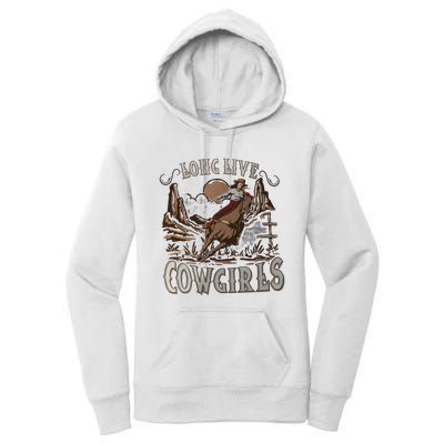 Long Live Cowgirls Western Desert Cactus Cowgirl Country Girl Women's Pullover Hoodie