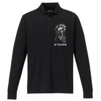 Live Laugh Cum Reaper Funny Vintage Goth Emo Gag Performance Long Sleeve Polo