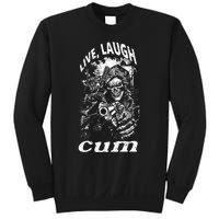 Live Laugh Cum Reaper Funny Vintage Goth Emo Gag Sweatshirt