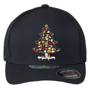 Lunch Lady Christmas Tree Merry Christmas Cafeteria Crew Flexfit Unipanel Trucker Cap