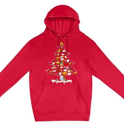 Lunch Lady Christmas Tree Merry Christmas Cafeteria Crew Premium Pullover Hoodie