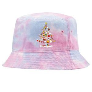 Lunch Lady Christmas Tree Merry Christmas Cafeteria Crew Tie-Dyed Bucket Hat