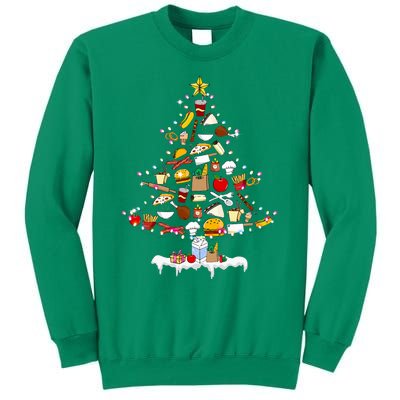 Lunch Lady Christmas Tree Merry Christmas Cafeteria Crew Sweatshirt