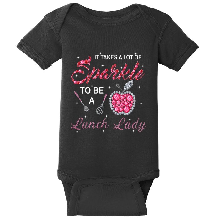 Lunch Lady Cafeteria Worker Takes Sparkle Gift Baby Bodysuit